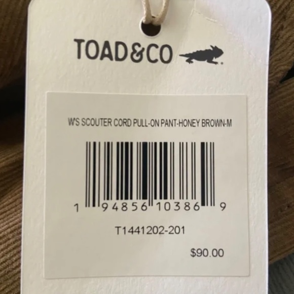 Toad & Co Scouter Cord Pull-On Pant - Picture 5 of 5